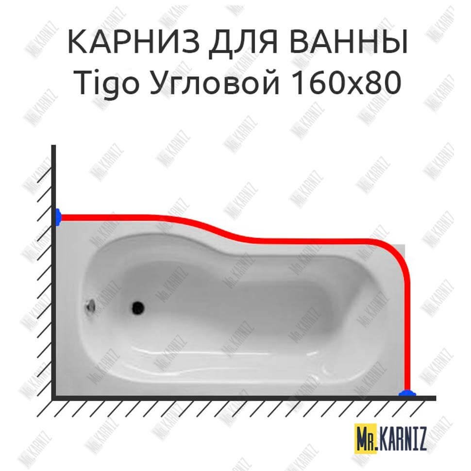 Карниз для ванны Jika Tigo Угловой 160х80 Усиленный 20 мм MrKARNIZ Карниз для ванны Jika Tigo Угловой 160х80 Усиленный 20 мм MrKARNIZ