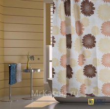 Штора для ванной Bursting бежевая