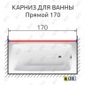 Карниз для ванной Прямой 170 Усиленный 20 мм фото 2