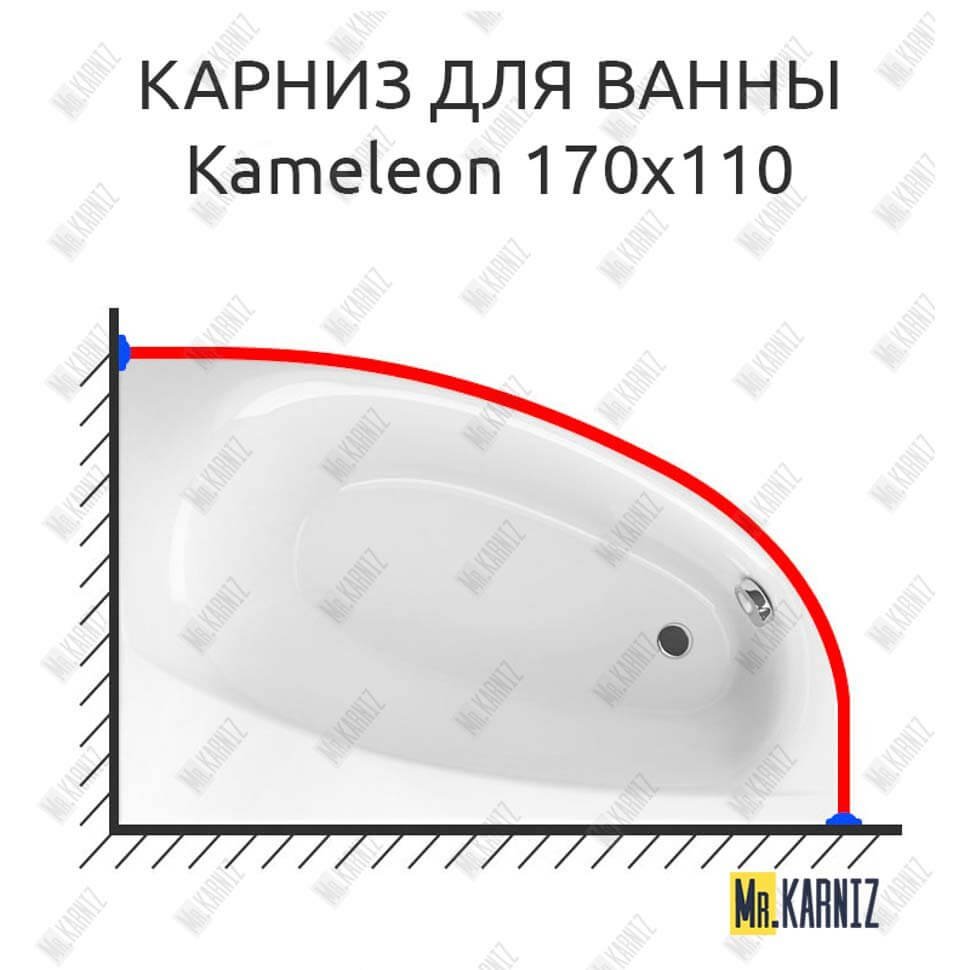 Карниз для ванны Excellent Kameleon 170х110 Усиленный 20 мм MrKARNIZ Карниз для ванны Excellent Kameleon 170х110 Усиленный 20 мм MrKARNIZ