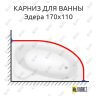 Карниз для ванны Santek Эдера 170х110 Усиленный 25 мм MrKARNIZ фото 1