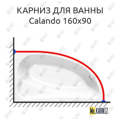 Карниз для ванны Kolpa-San Calando 160х90 (Усиленный 25 мм) MrKARNIZ