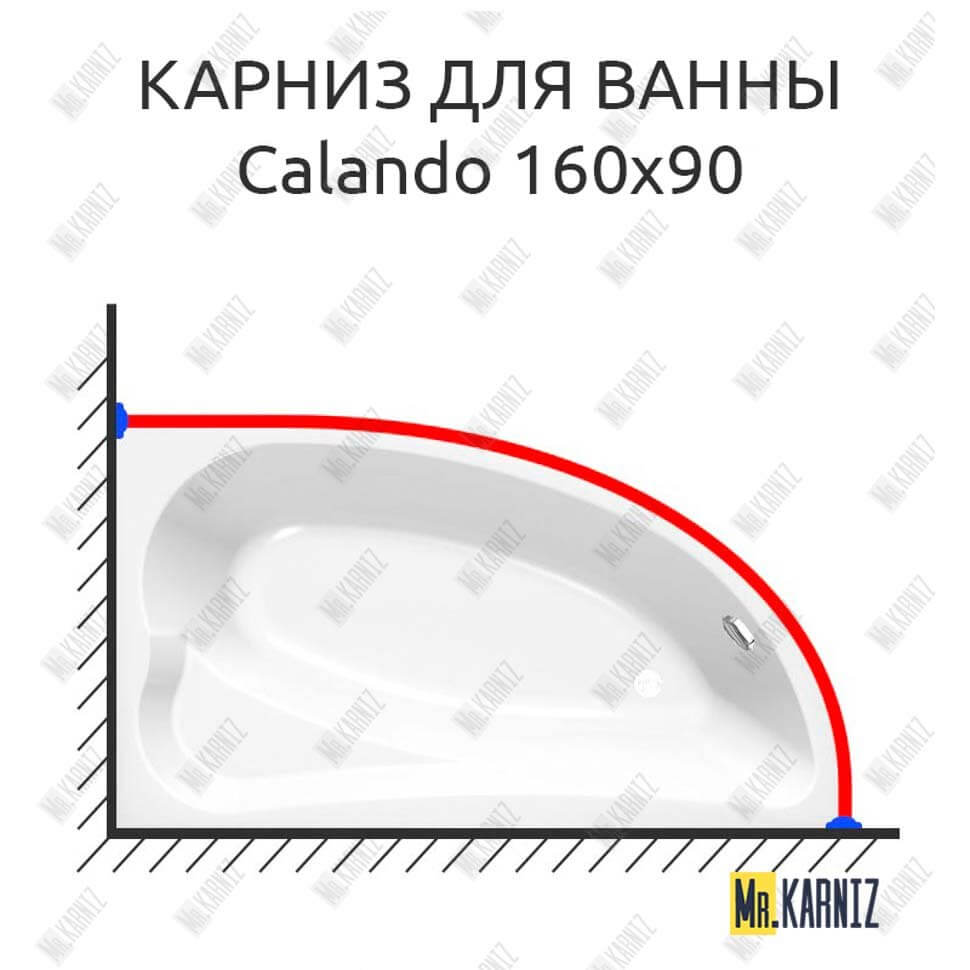 Карниз для ванны Kolpa-San Calando 160х90 (Усиленный 25 мм) MrKARNIZ