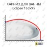 Карниз для ванны Balteco Eclipse 160х95 Усиленный 20 мм MrKARNIZ фото 1