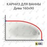 Карниз для ванны Aquatek Дива 160х90 Усиленный 25 мм MrKARNIZ фото 1