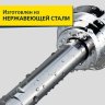 Карниз для ванной Телескопический 115-215 см из нержавеющей стали с кольцами 12 шт в комплекте фото 2