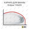 Карниз для ванны Balteco Eclipse 150х95 Усиленный 25 мм MrKARNIZ фото 1