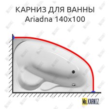 Карниз для ванны Relisan Ariadna 140х100 Усиленный 25 мм MrKARNIZ