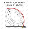 Карниз для ванны Doctor Jet Stella B 150х150 Усиленный 25 мм MrKARNIZ фото 1